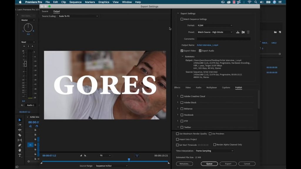Adobe Premiere Pro aggiungendo elementi visivi