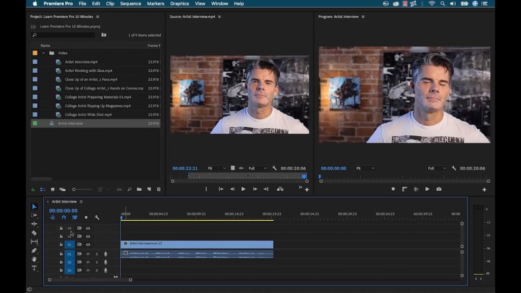 adobe premiere pro agiungi clip ad una sequenza