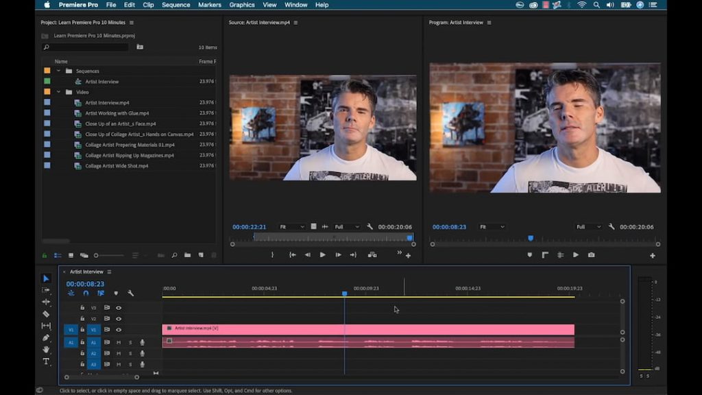 adobe premiere pro crea e modifica una sequenza