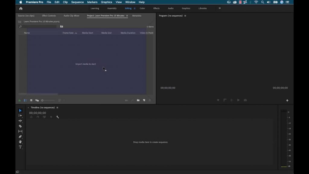 adobe premiere pro panels
